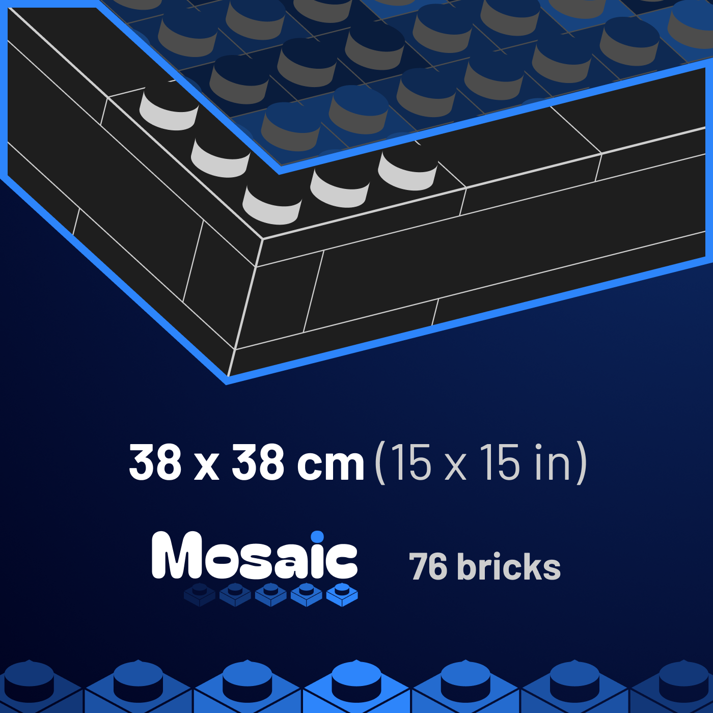 MOSAIC-tavelram - 38 x 38 cm (15 x 15 in)