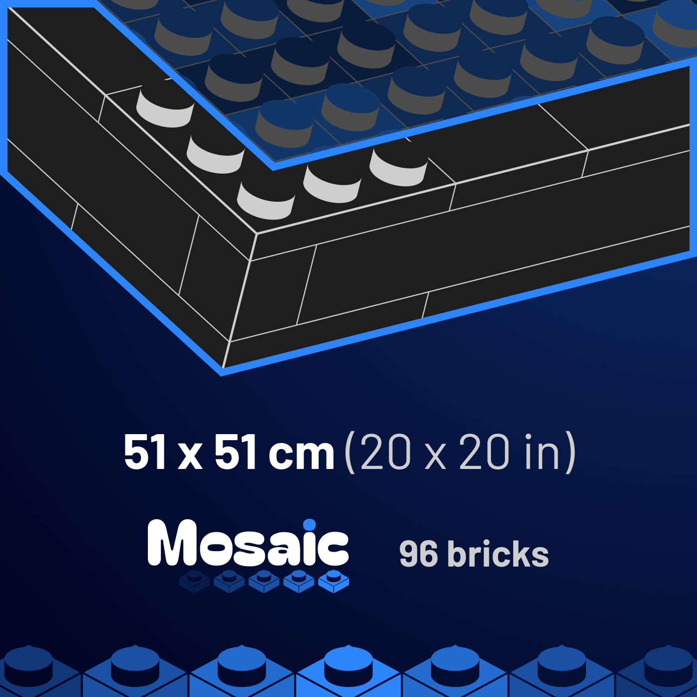 MOSAIC-tavelram - 51 x 51 cm (20 x 20 in)