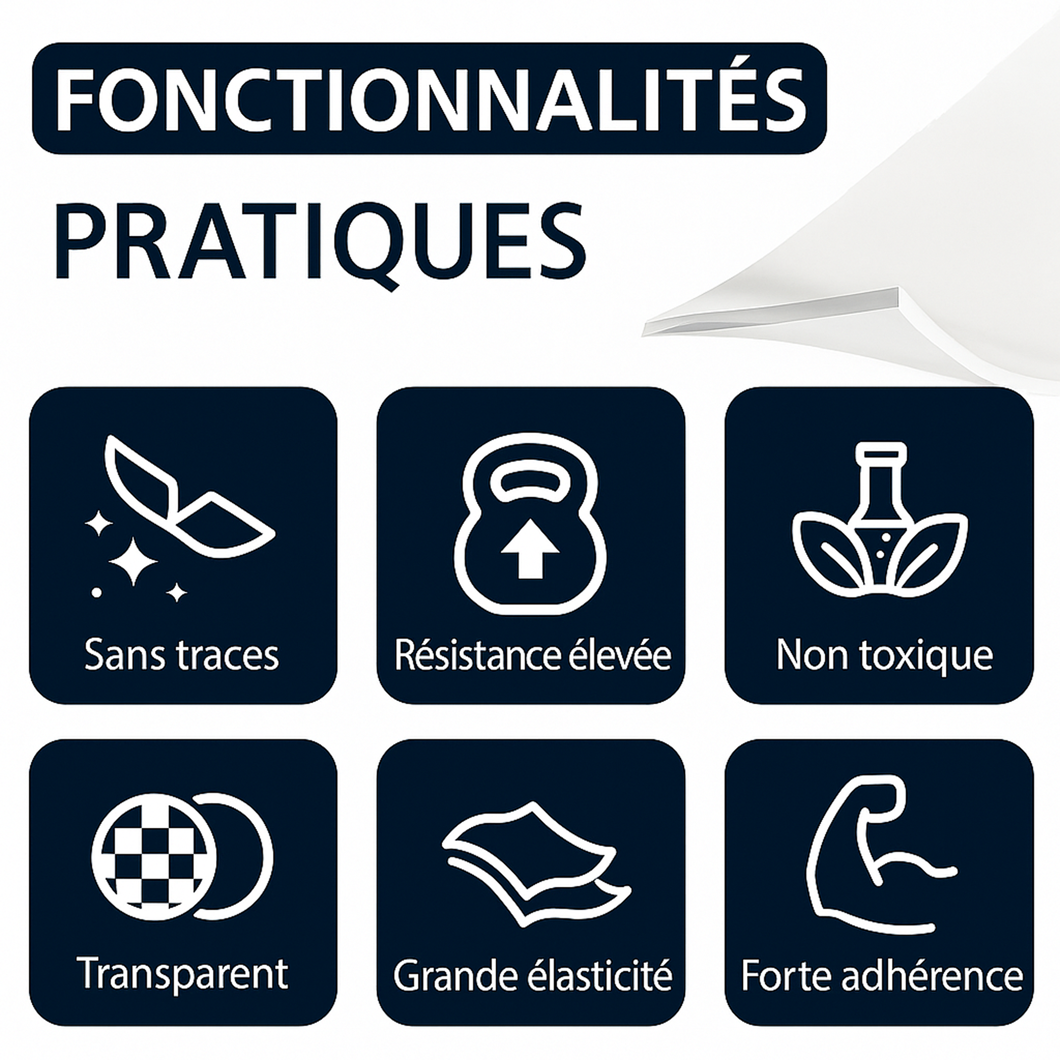 Gancho de pared - 10 parches adhesivos