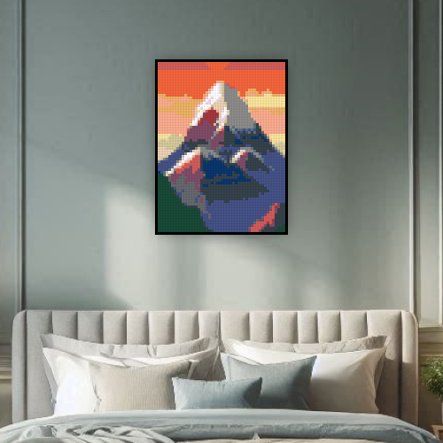 Wallpaper minimalist mountain
